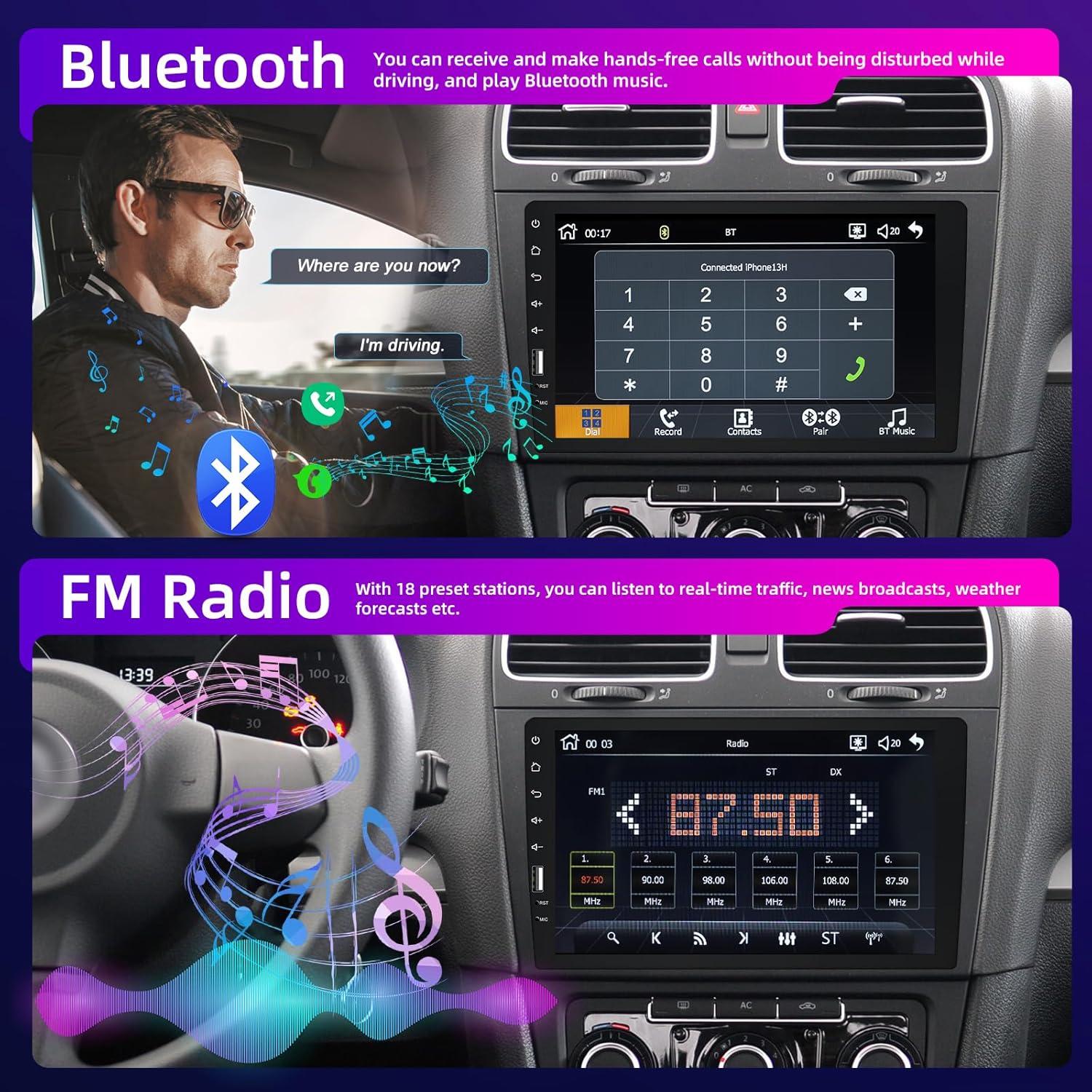 Estéreo de Coche NHOPEEW C200 9" Pantalla Táctil Bluetooth