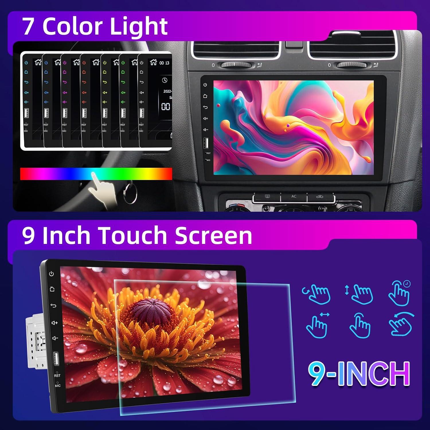 Estéreo de Coche NHOPEEW C200 9" Pantalla Táctil Bluetooth