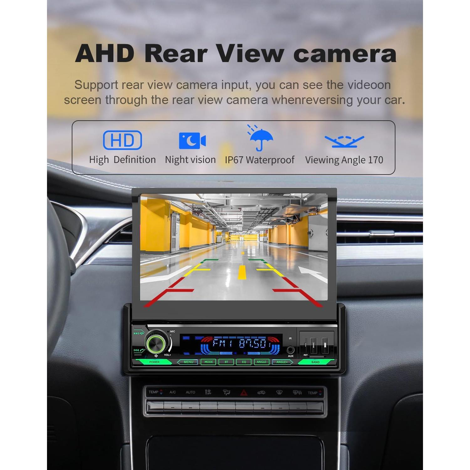 Estéreo de Coche Y-METDRIVING 1 Din 7" Bluetooth 5.1 Carplay