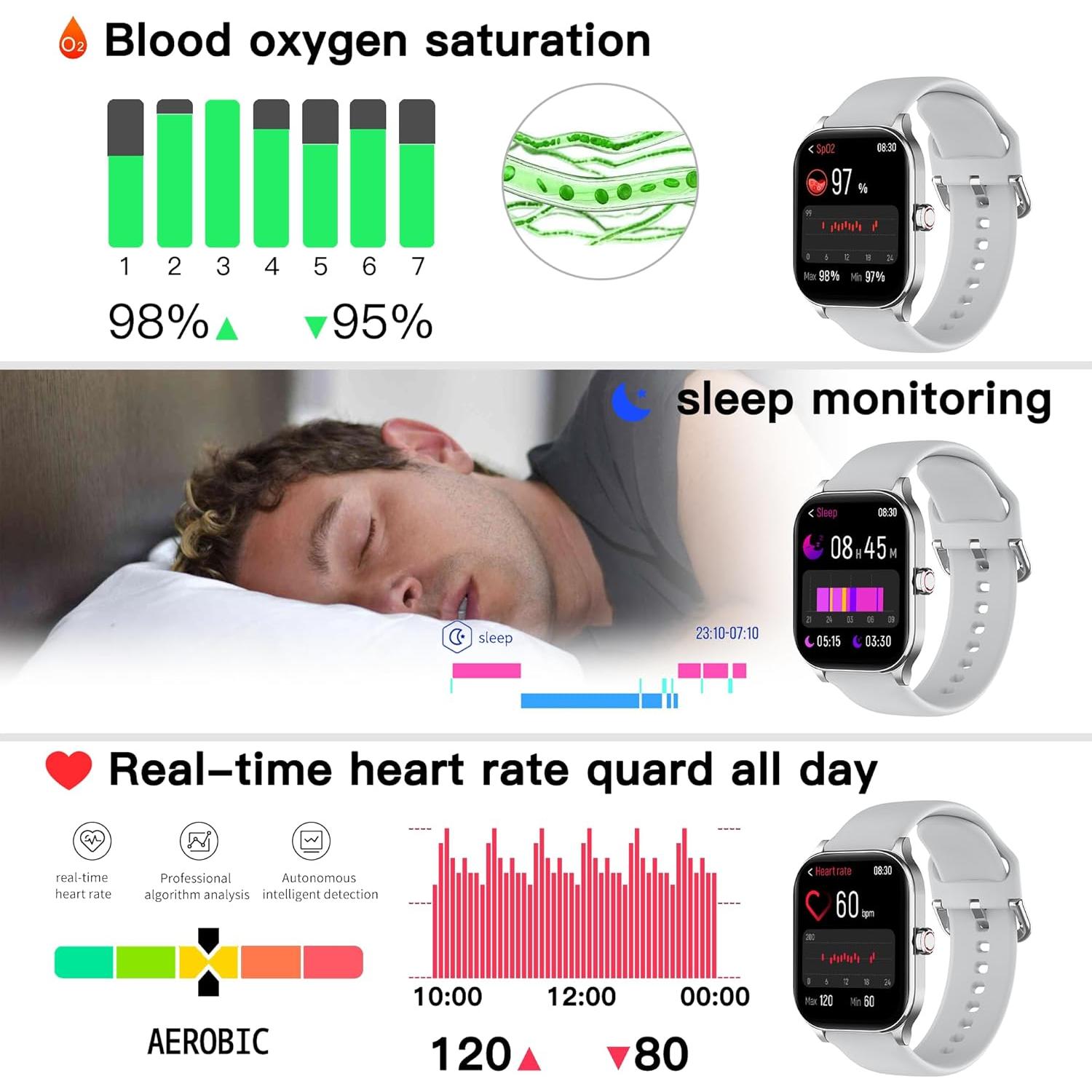 Reloj Inteligente Othalne P68 2.01" Bluetooth IP68 Salud