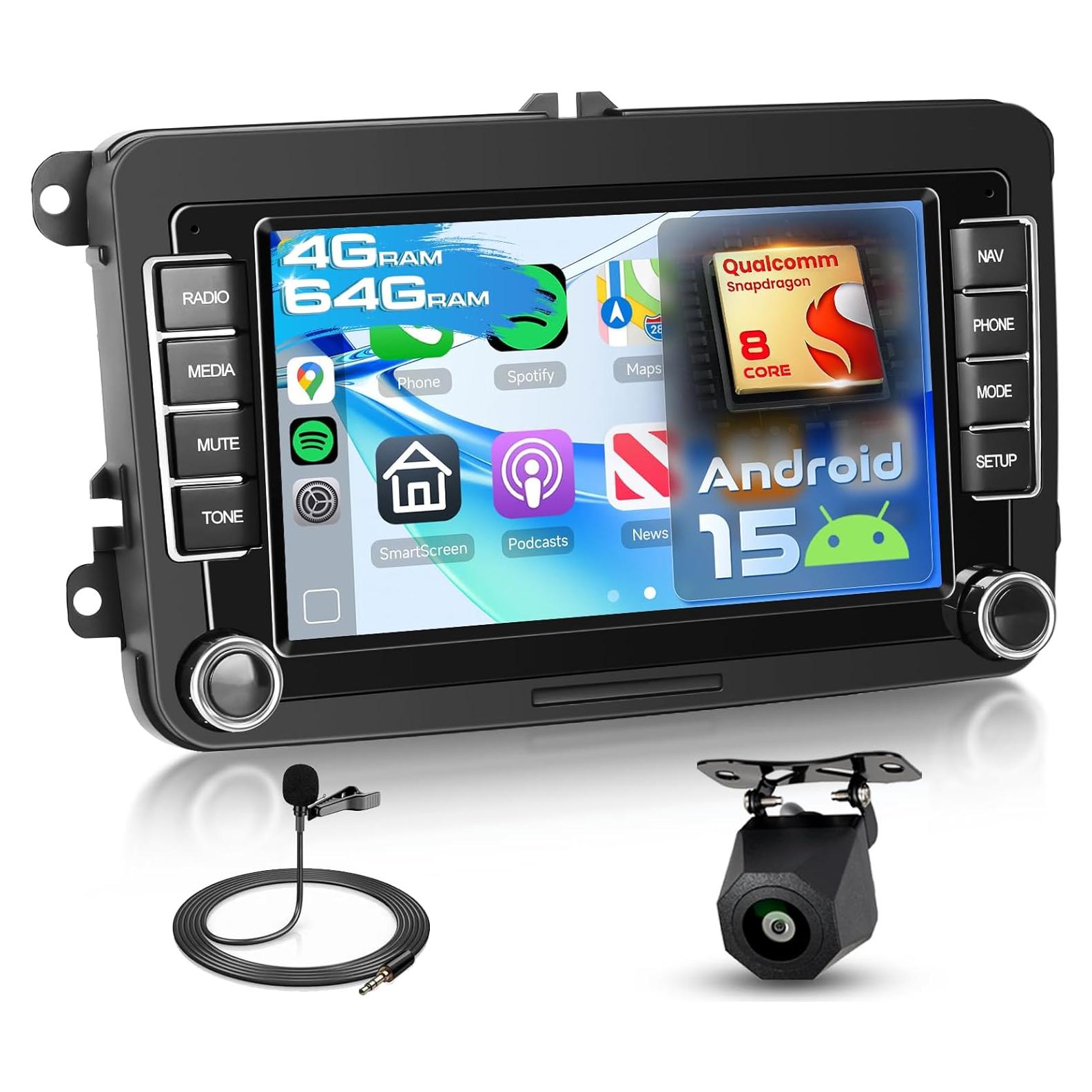 Radio Android 7" Hodozzy para VW Jetta Passat Golf 4G+64G