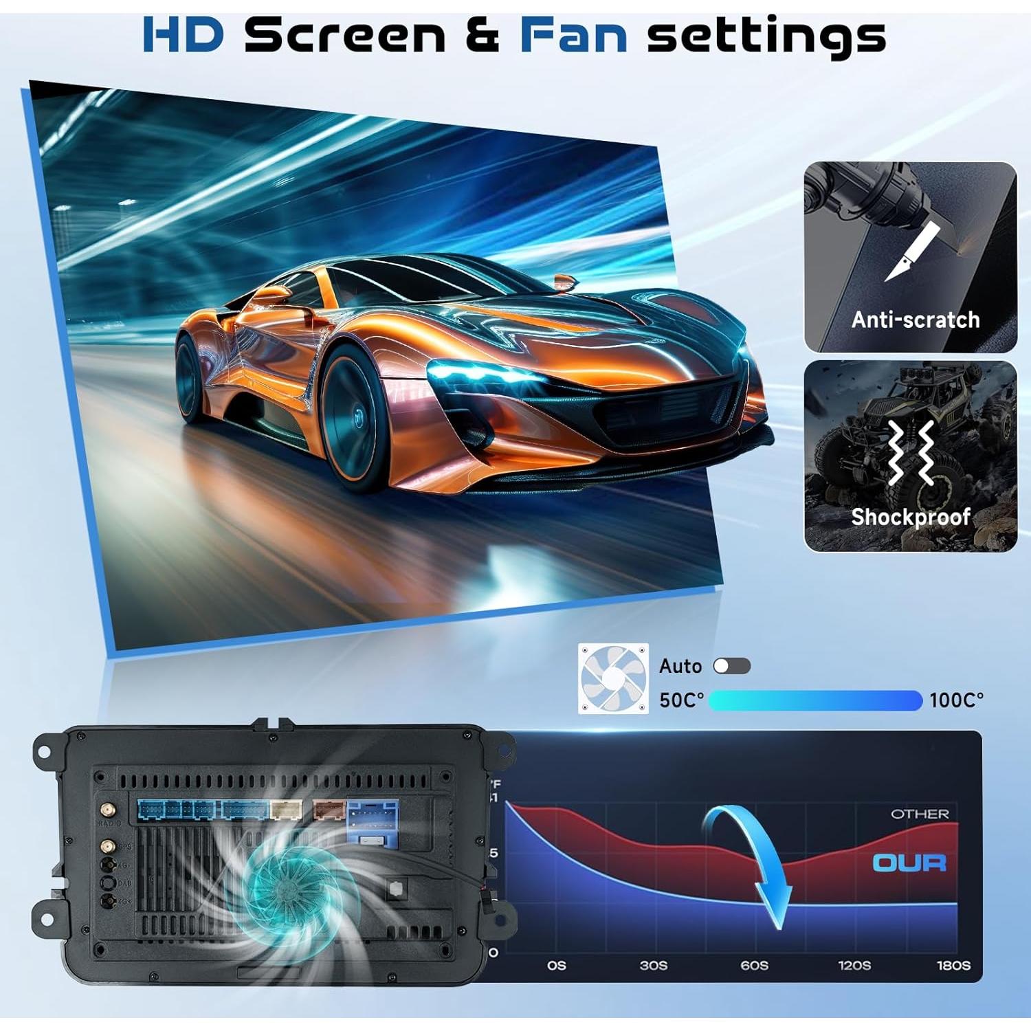 Radio Android 7" Hodozzy para VW Jetta Passat Golf 4G+64G