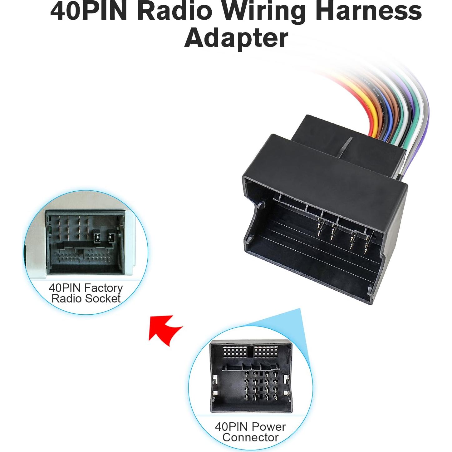 Adaptador de Estéreo de 40 Pines ZENORUSLKY para VW, Benz, BMW, Audi