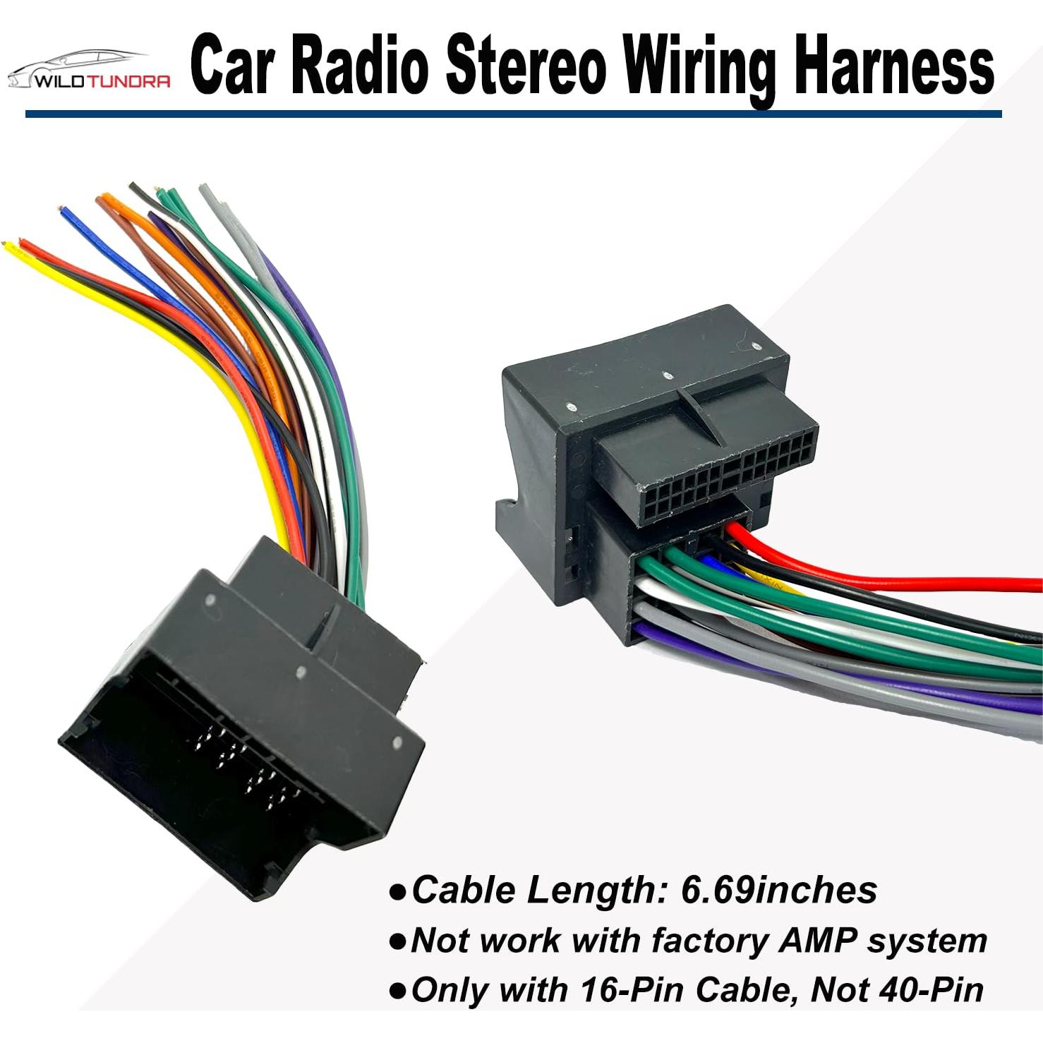 Arnés de Cableado de Estéreo de Coche WildTundra 40 Pines