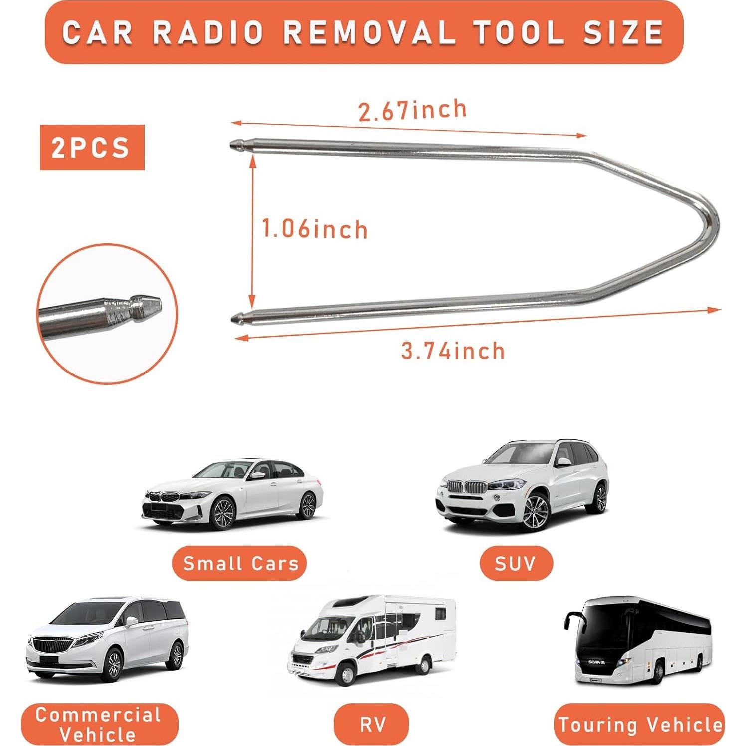 Kit de Herramientas de Extracción de Radio Dickno 2 PCS