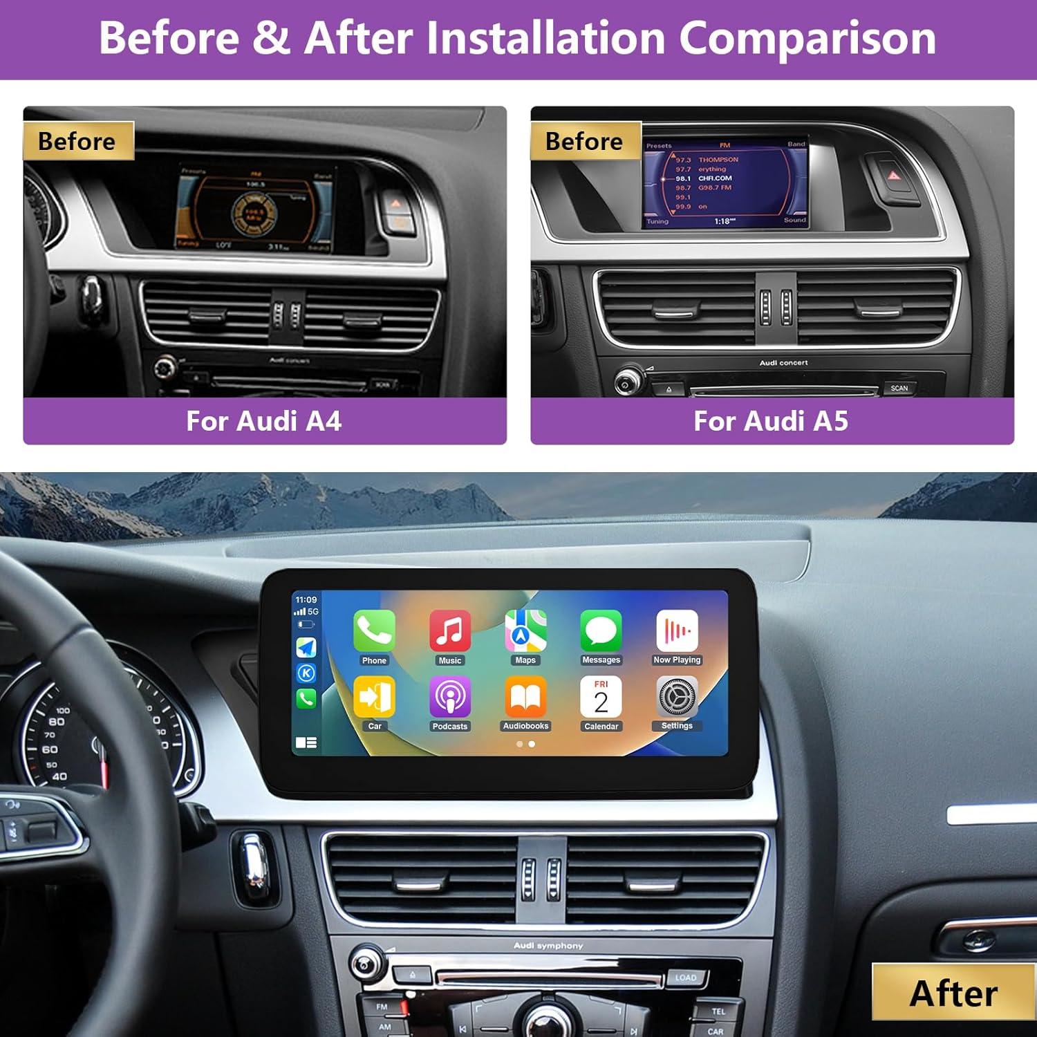 Receptor Multimedia NINETOM 12.3" CarPlay Android Auto Audi MMI 2G