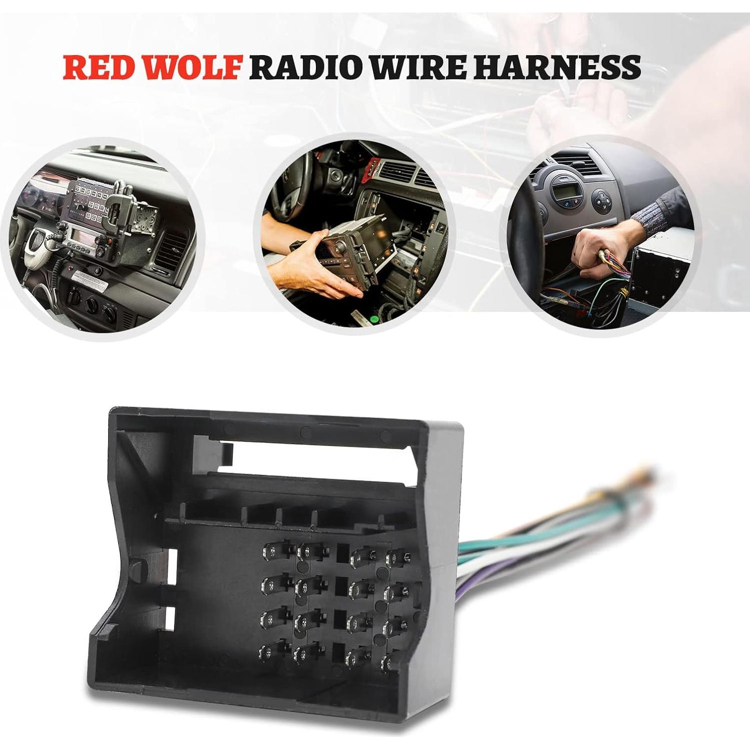 Conector de Cable de Reemplazo RED WOLF para Estéreo de Auto