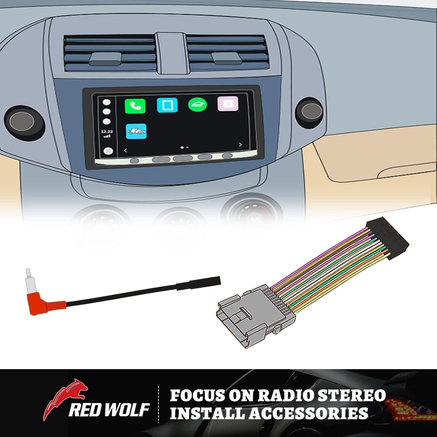 Conector de Cable de Reemplazo RED WOLF para Estéreo de Auto