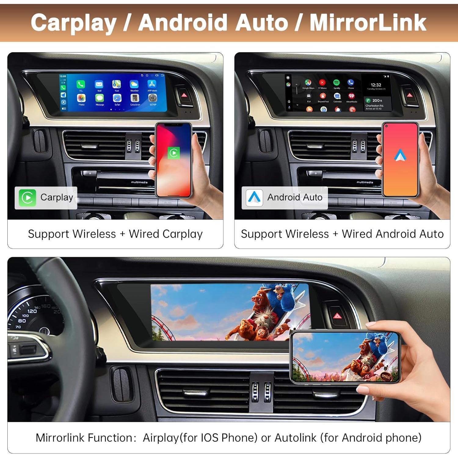 Pantalla Táctil Carplay 8.9" LOVEVEH para Audi A5 2009-2015