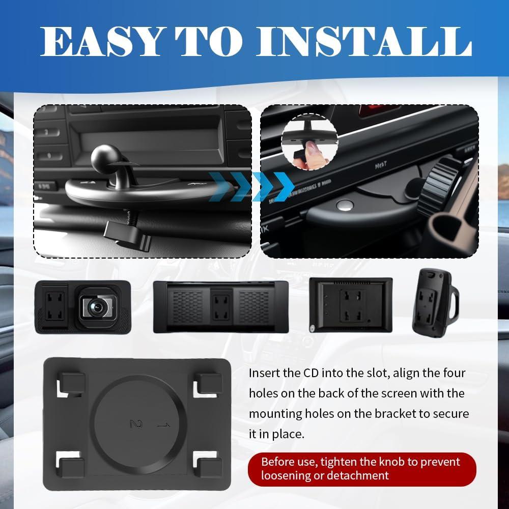 Soporte de ranura para CD VKQTS 360° para pantallas 17.4-28.7 cm