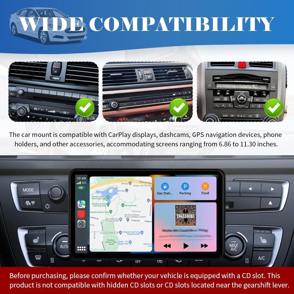 Soporte de ranura para CD VKQTS 360° para pantallas 17.4-28.7 cm