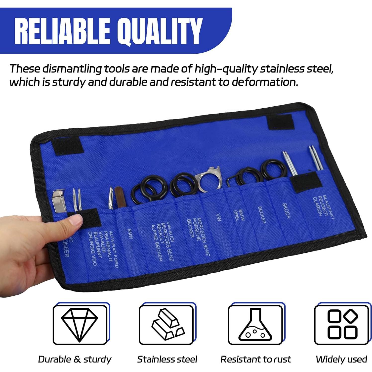 Kit de Herramientas de Eliminación de Radio Wogomz 20 Piezas