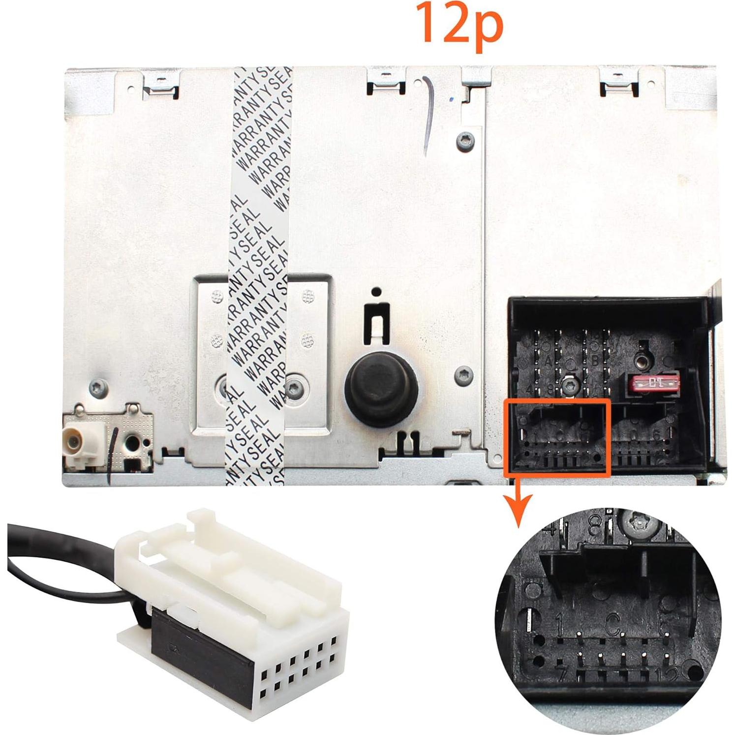 Adaptador AUX y USB para Estéreo de Coche Audi VW 12pin