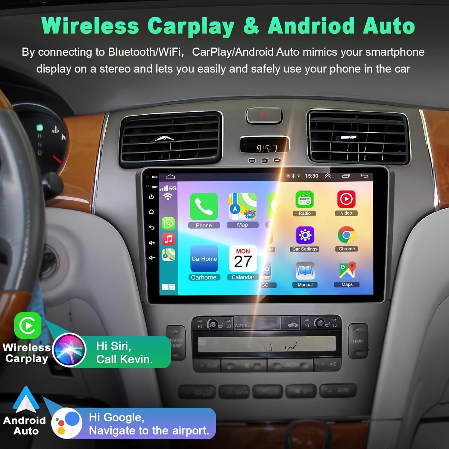 Radio de Coche B4U 9" Android 12 para Lexus ES250/ES300/ES330