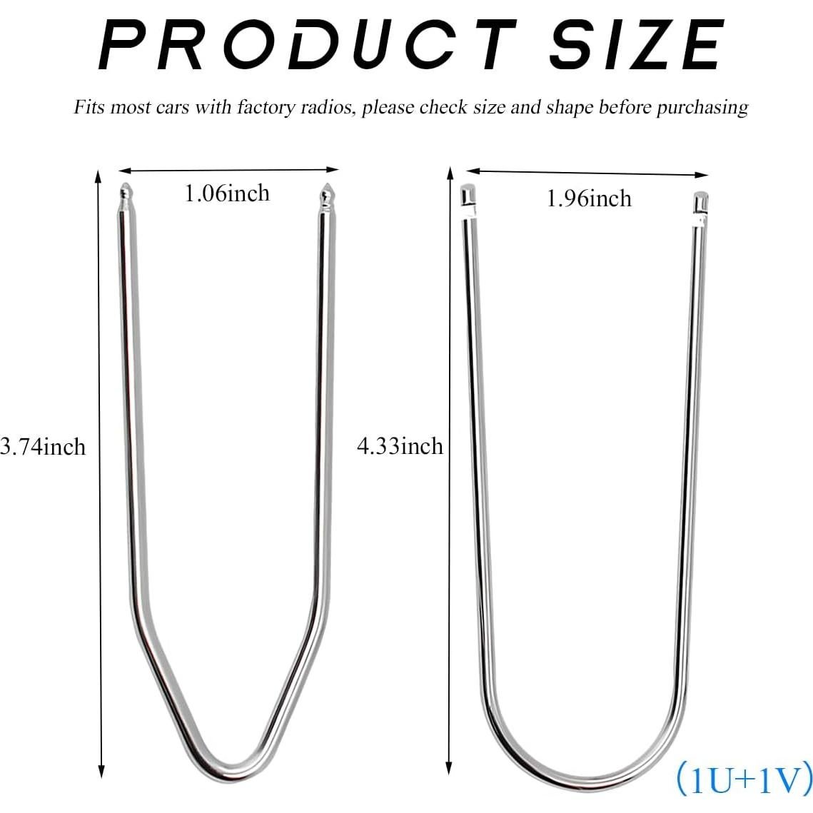 Juego de herramientas de extracción de radio Wevdn 2 PCS acero inoxidable