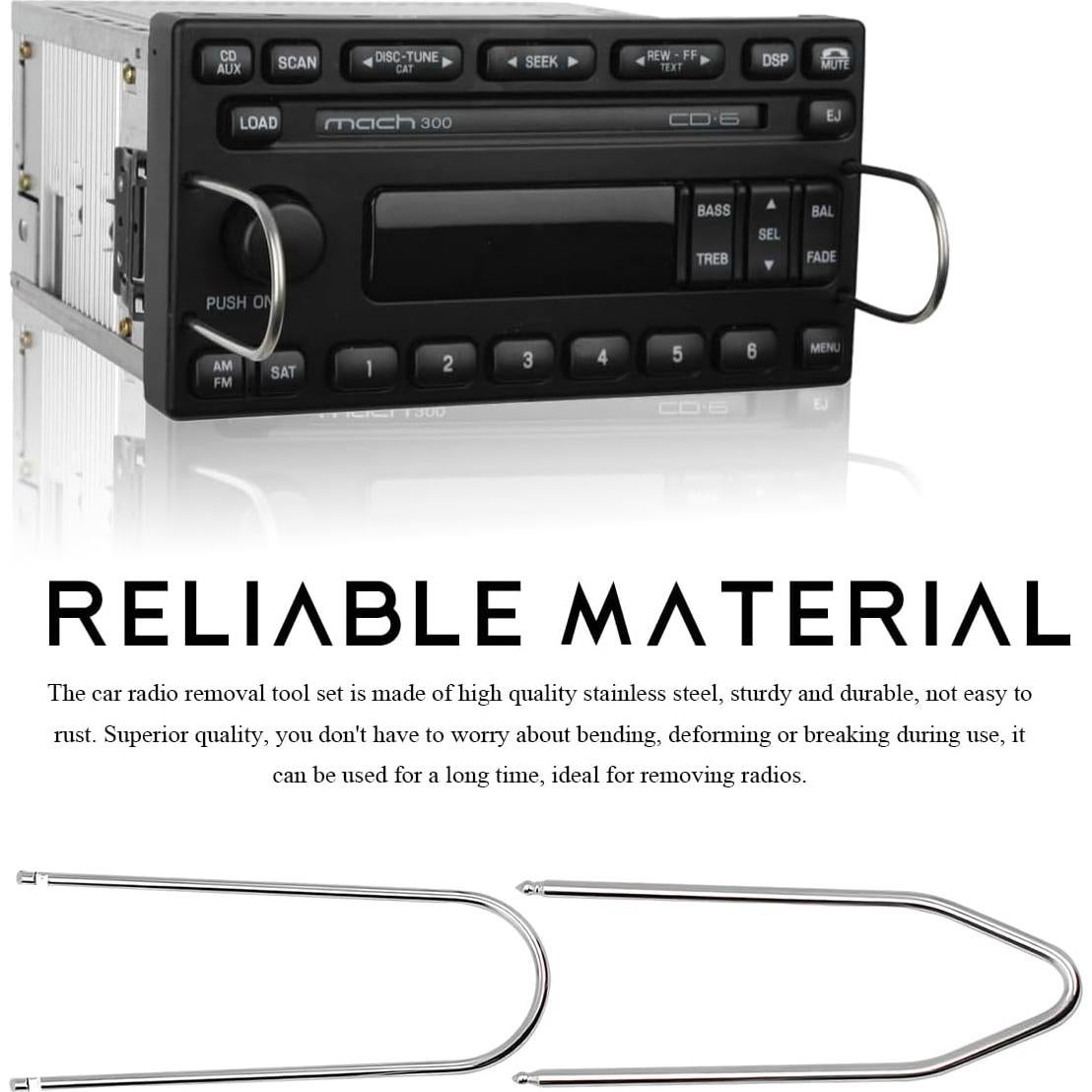 Juego de herramientas de extracción de radio Wevdn 2 PCS acero inoxidable