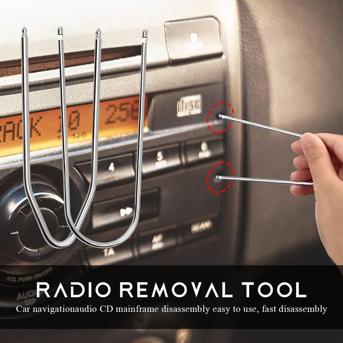 Juego de herramientas de extracción de radio Wevdn 2 PCS acero inoxidable