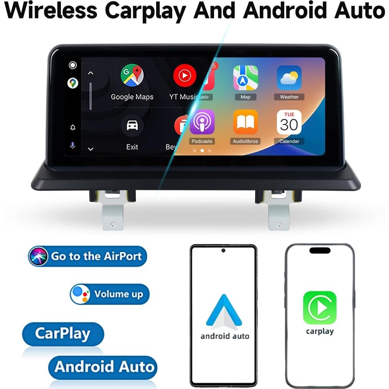 Pantalla Táctil 10.25" Android Auto BMW Serie 1 E81 E82 E87 E88