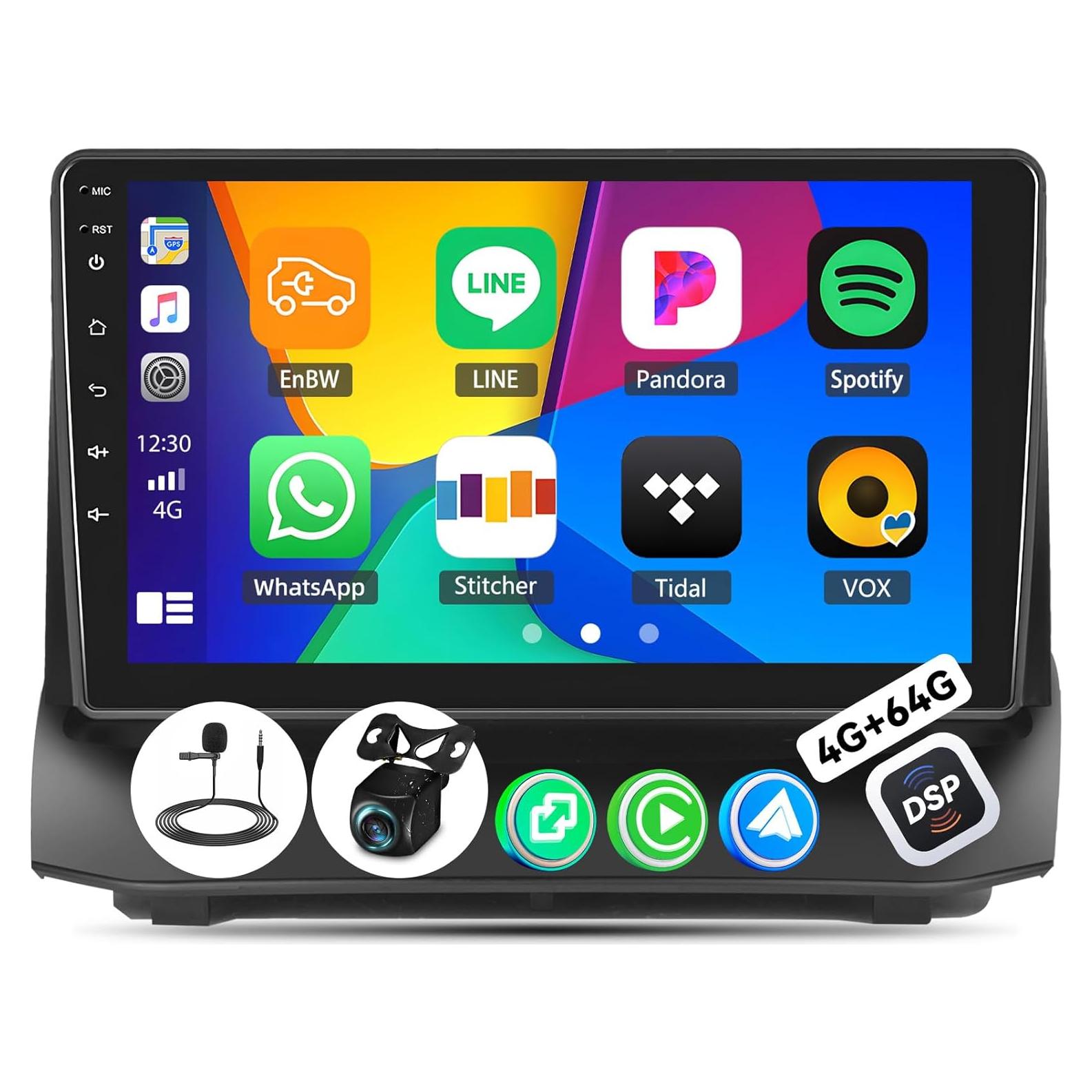 Estéreo de coche OiLiehu Android 13 para Ford Fiesta 2009-2014