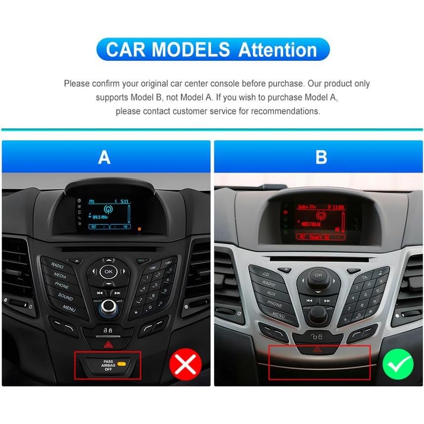Estéreo de coche OiLiehu Android 13 para Ford Fiesta 2009-2014