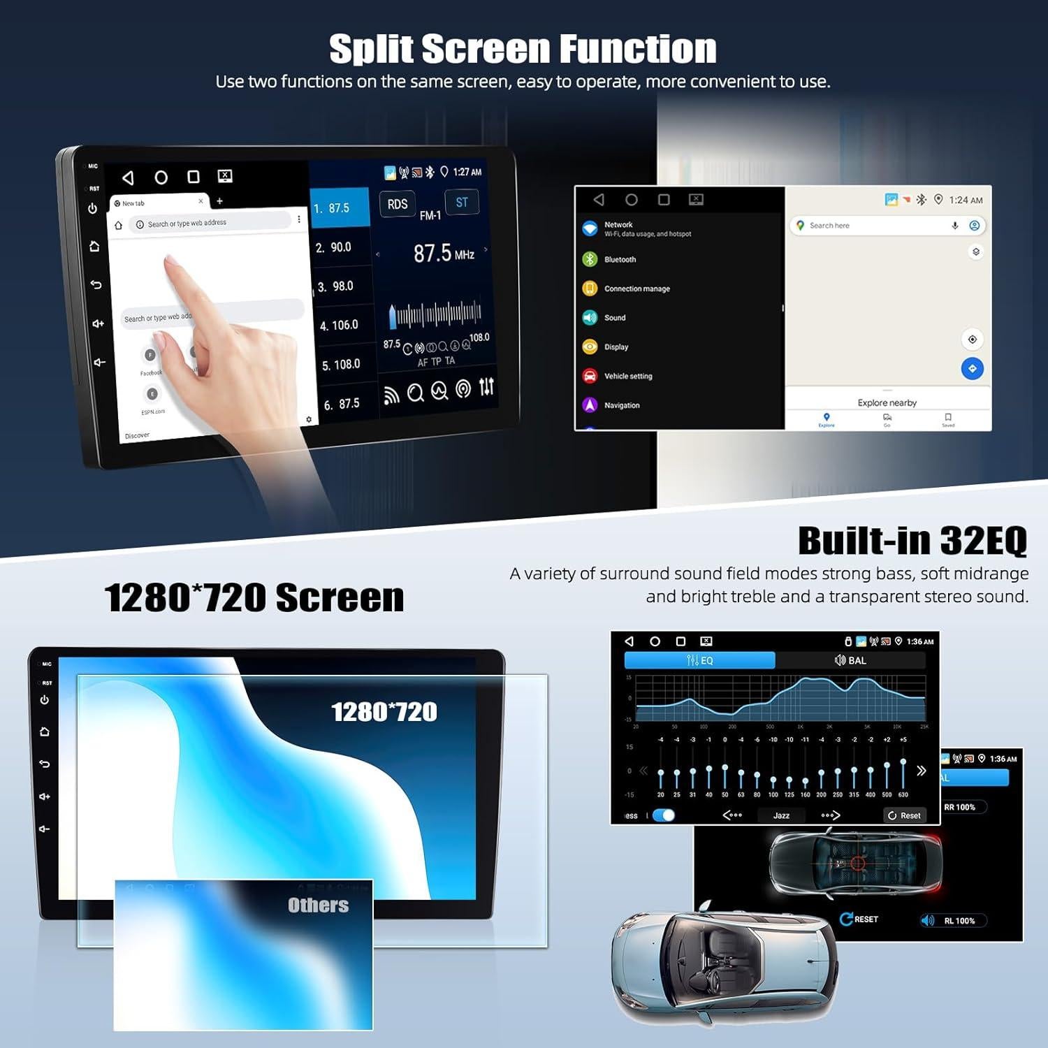 Estéreo de coche OiLiehu Android 13 para Ford Fiesta 2009-2014