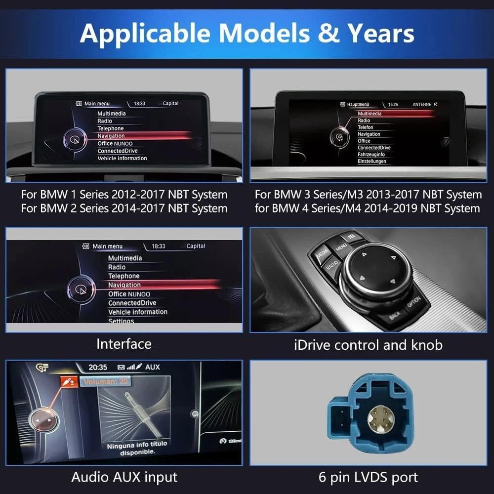 Pantalla Multimedia 10.25" Bonroad para BMW F20 F21 F23 NBT