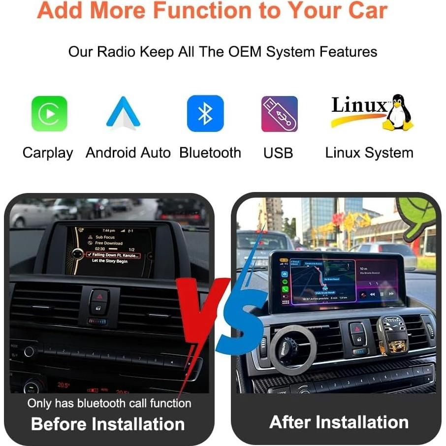 Pantalla Multimedia 10.25" Bonroad para BMW F20 F21 F23 NBT