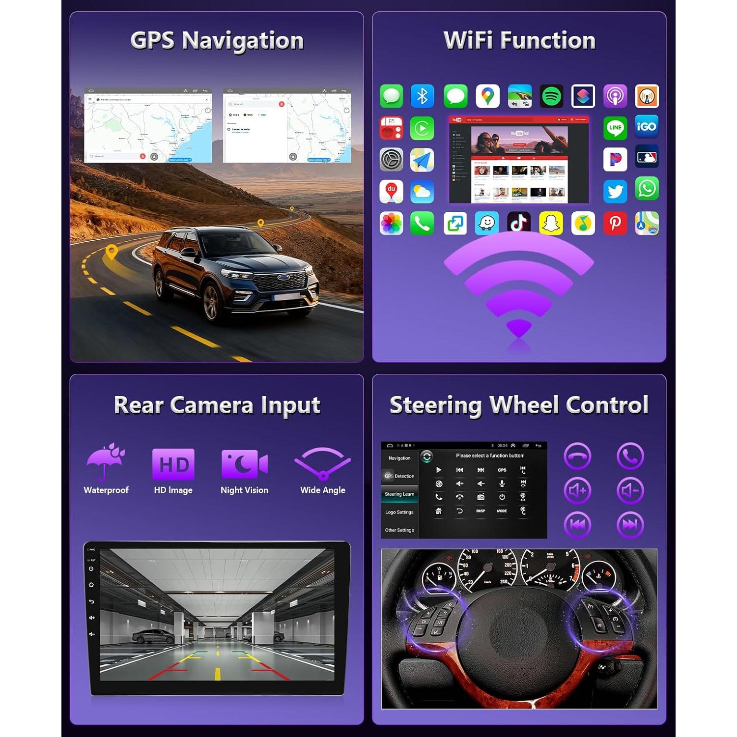 Estéreo de coche XGU para BMW E46 1998-2006, 9" CarPlay