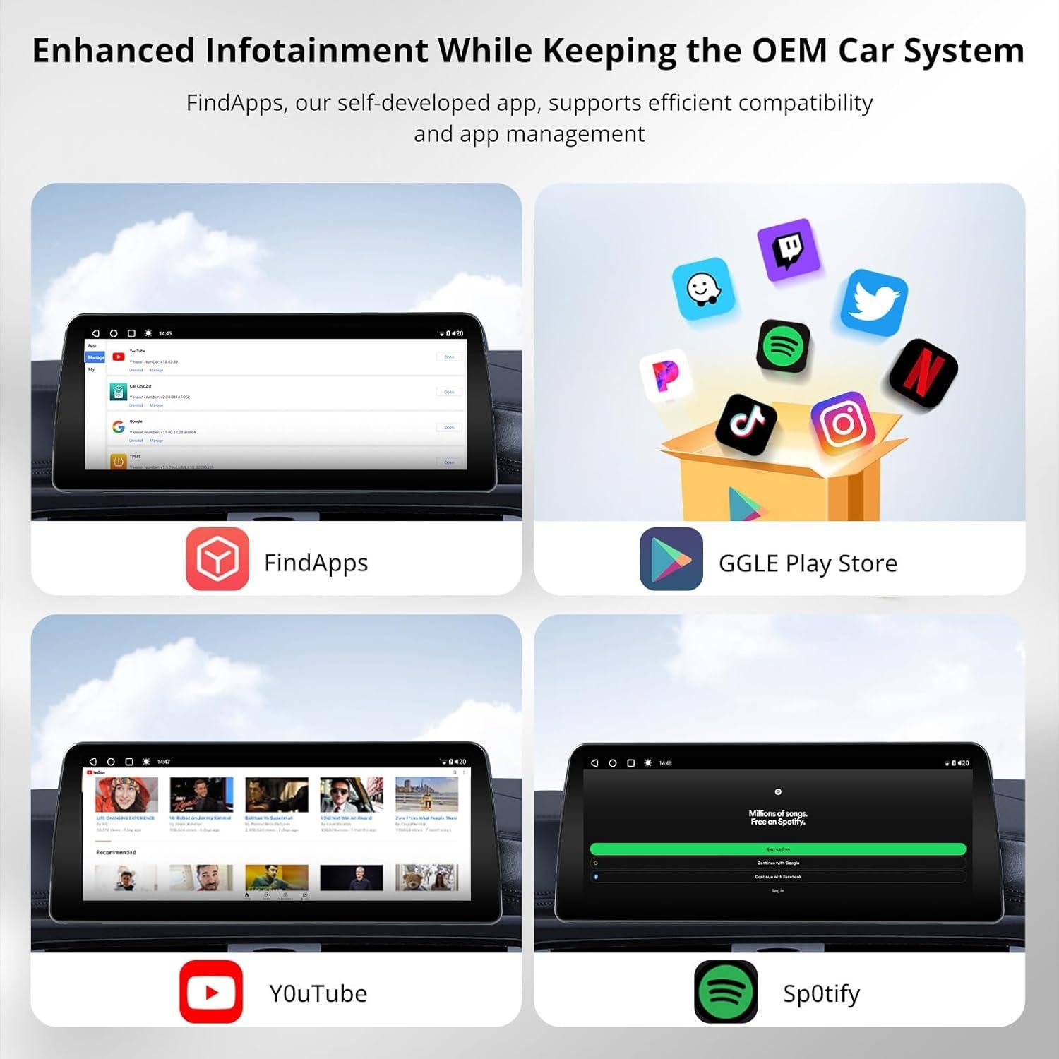 ATOTO Unidad Principal Android 12.3" para BMW F10 F11 2011-2012