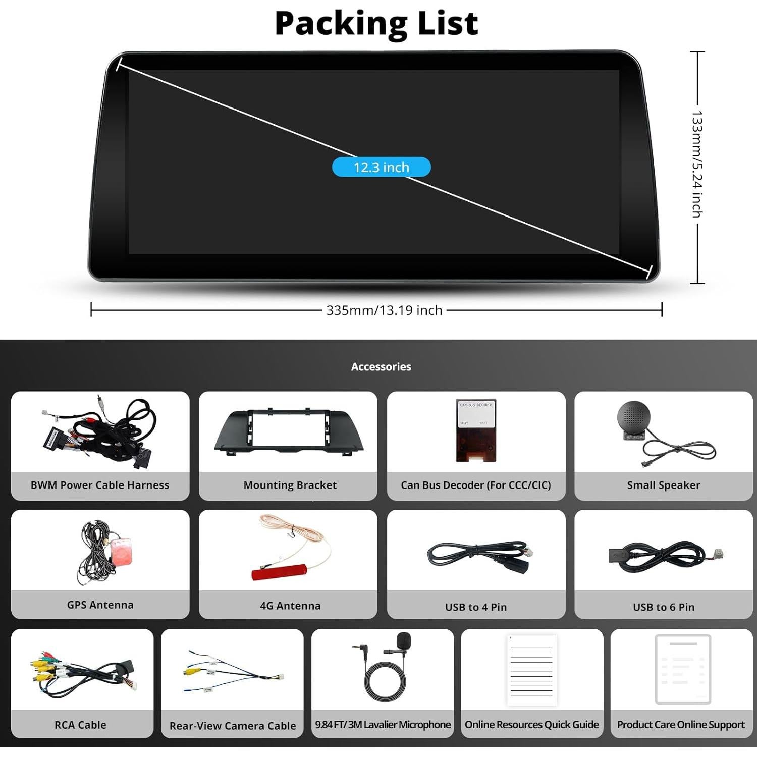 ATOTO Unidad Principal Android 12.3" para BMW F10 F11 2011-2012