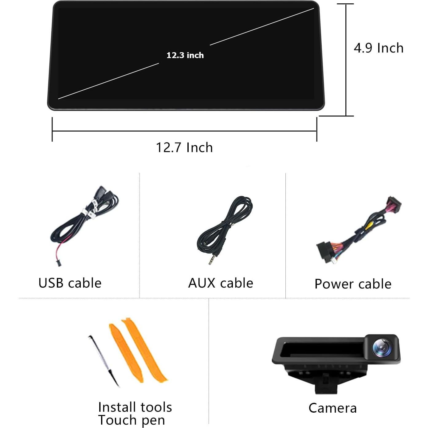 Radio Android Auto Uckazy 12.3" para BMW 3 Series E90 E91