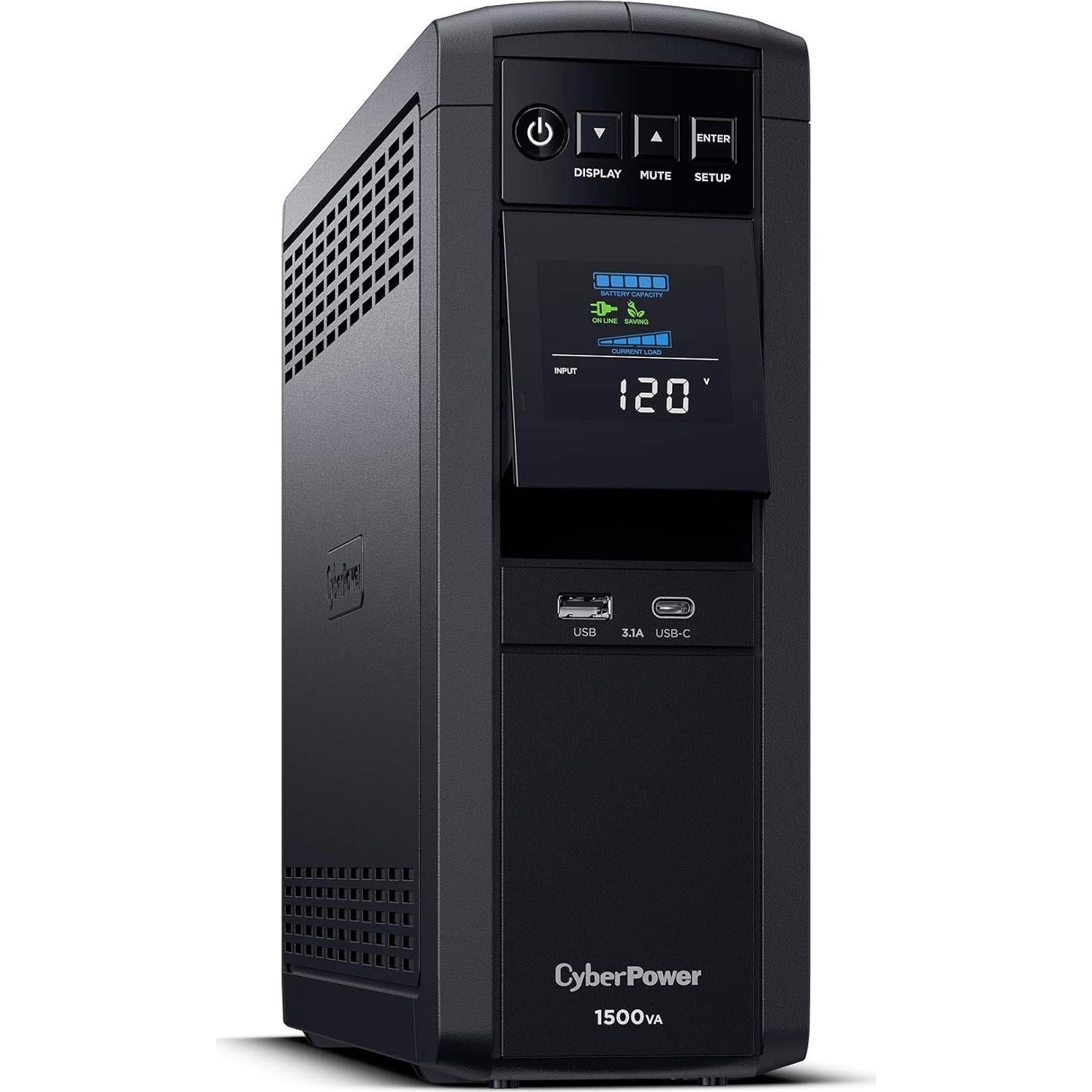 UPS CyberPower CP1500PFCLCD 1500VA 12 Salidas AVR Mini Torre