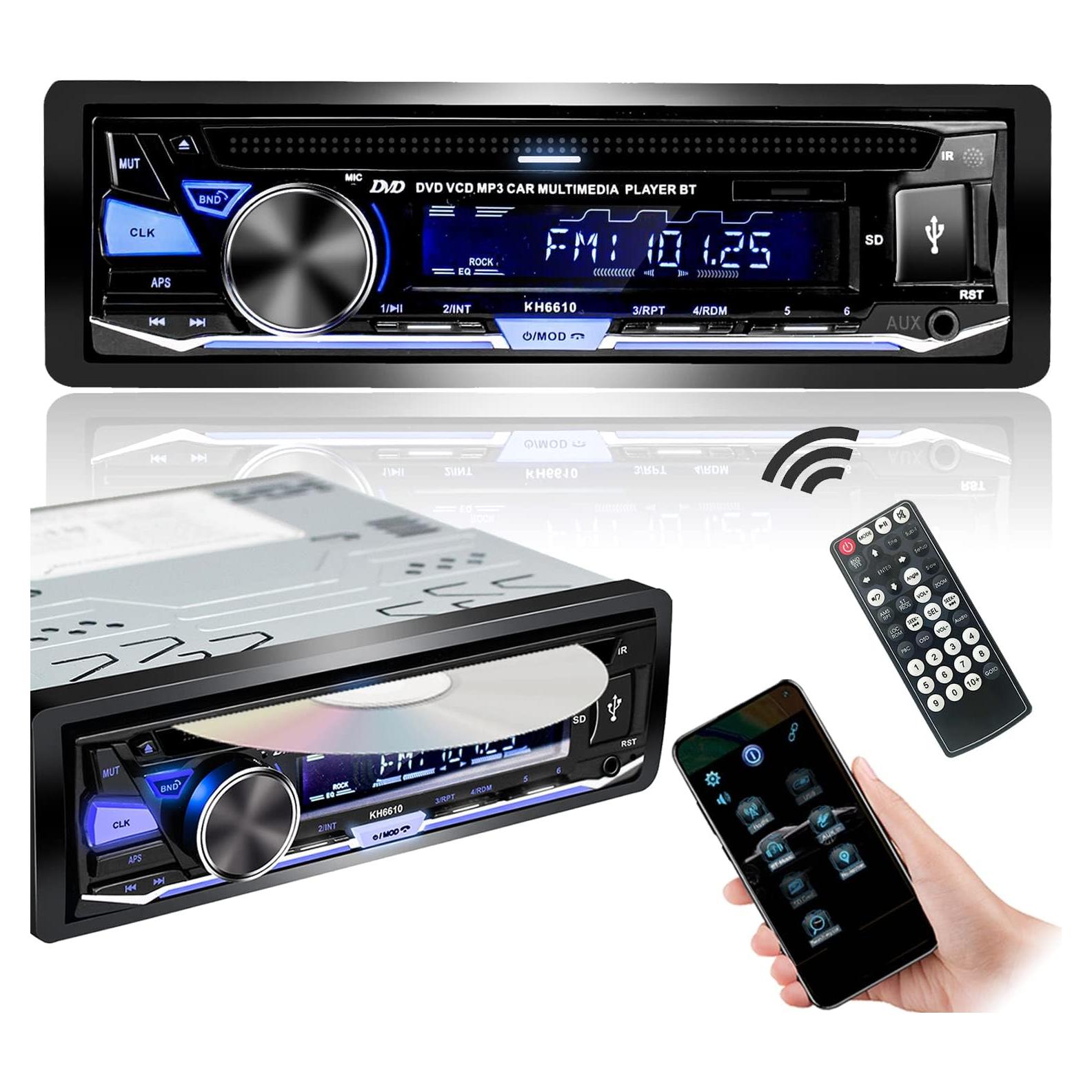 Receptor de Audio para Auto Hengweili KH6610 Bluetooth USB AM/FM