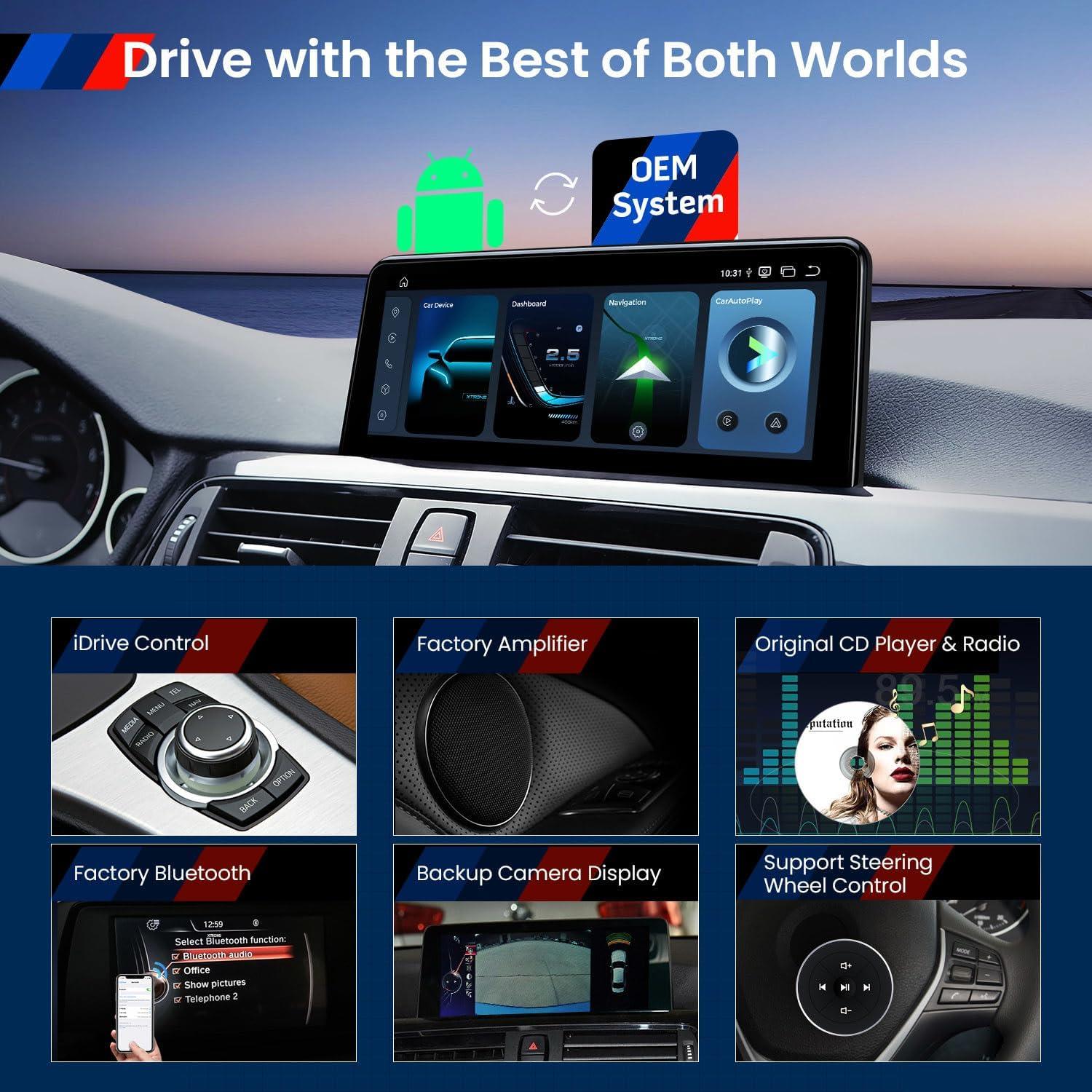 Estéreo de Coche XTRONS Android 10.25" NBT para BMW F30 F31 F32 F33 F34 M3 M4 8+128GB