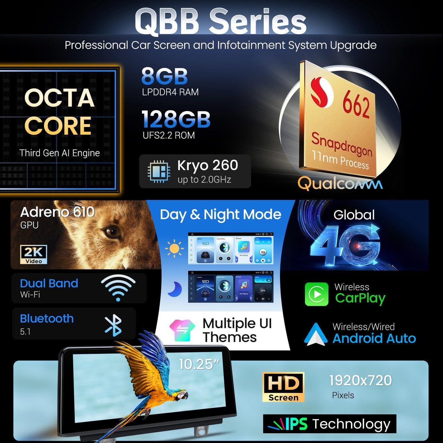 Estéreo de Coche XTRONS Android 10.25" NBT para BMW F30 F31 F32 F33 F34 M3 M4 8+128GB