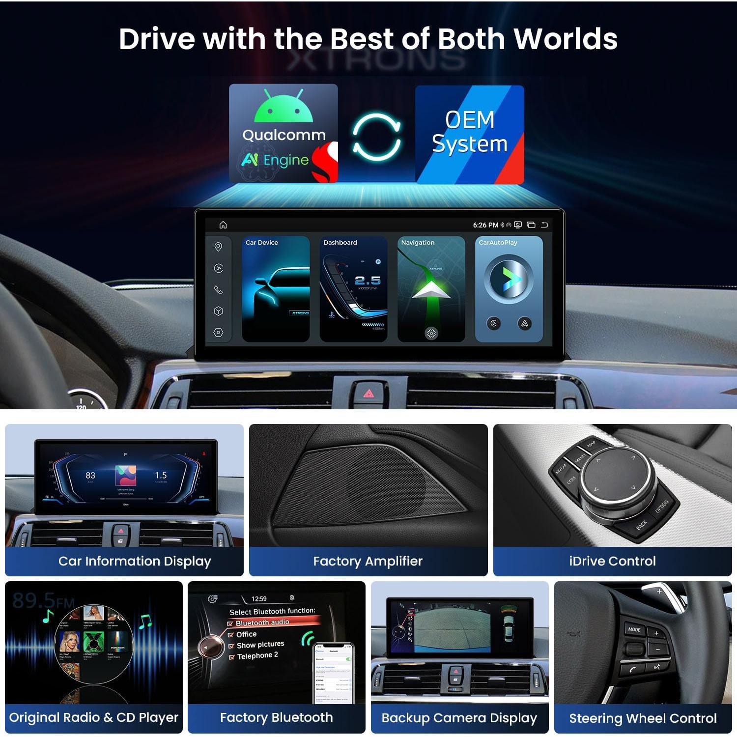 Estéreo de Coche XTRONS Qualcomm 685 12.3" 2K GPS CarPlay