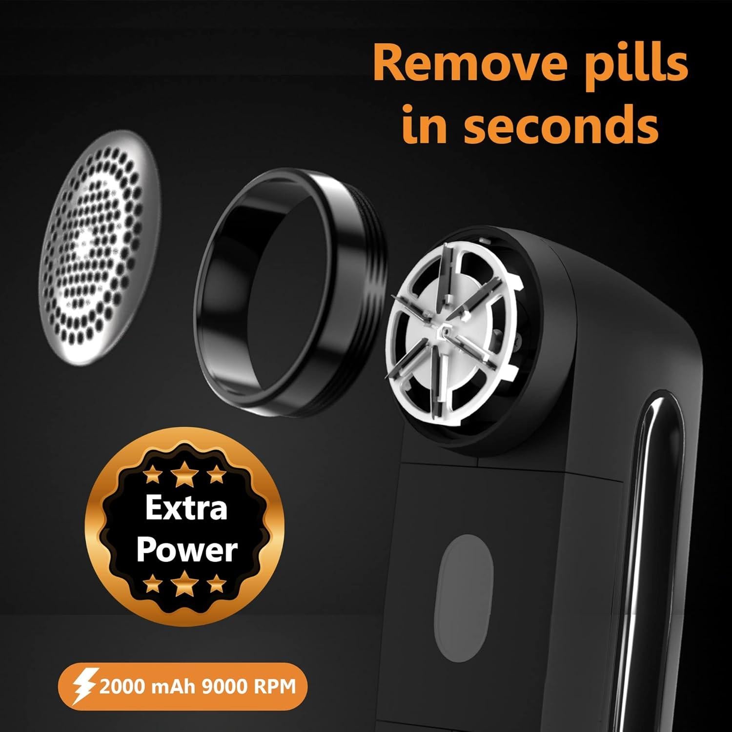 Afeitadora de Tela Pionix FB1618 Recargable 2000mAh Negro