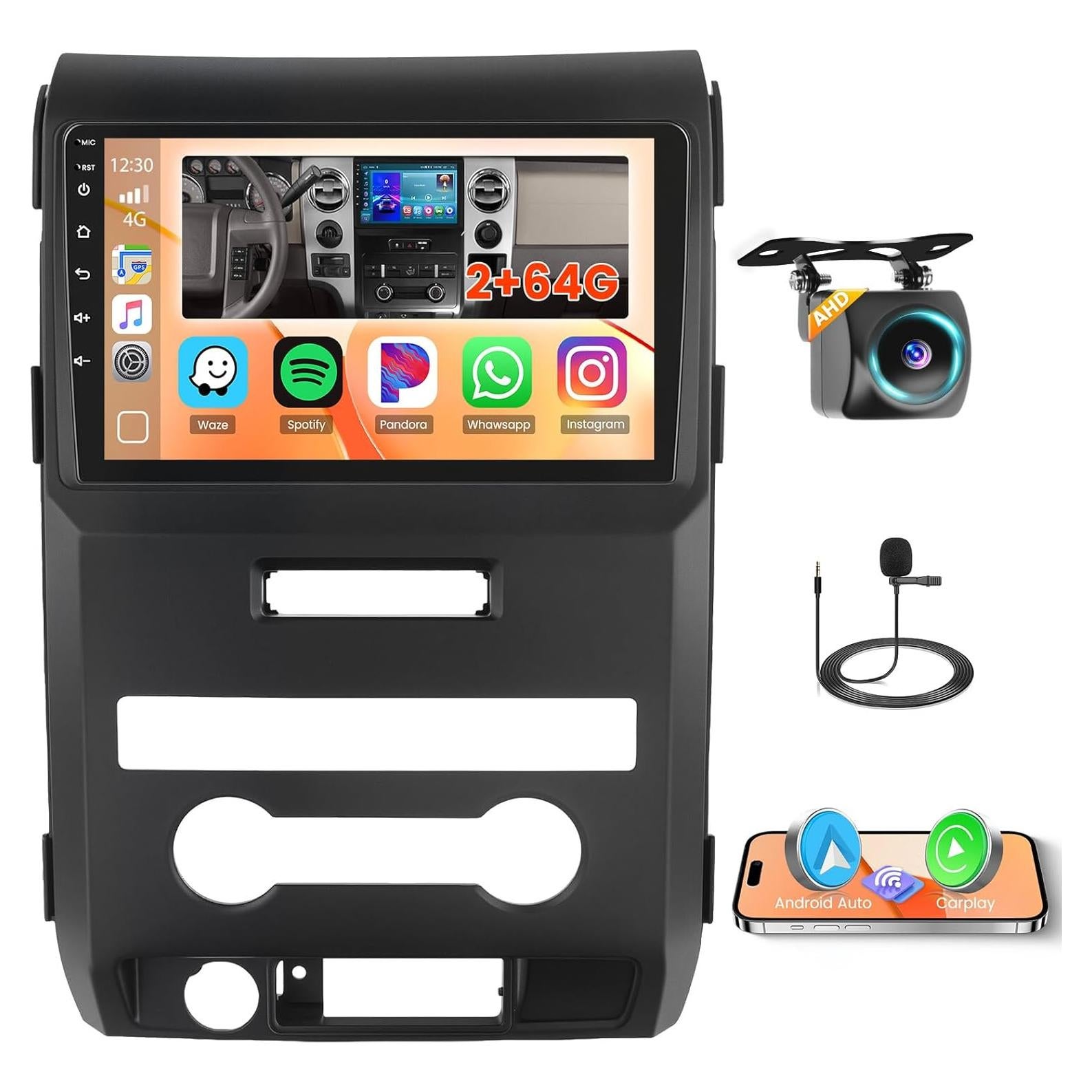 Estéreo de Coche Android 2+64G Inefala para Ford F-150 2008-2014