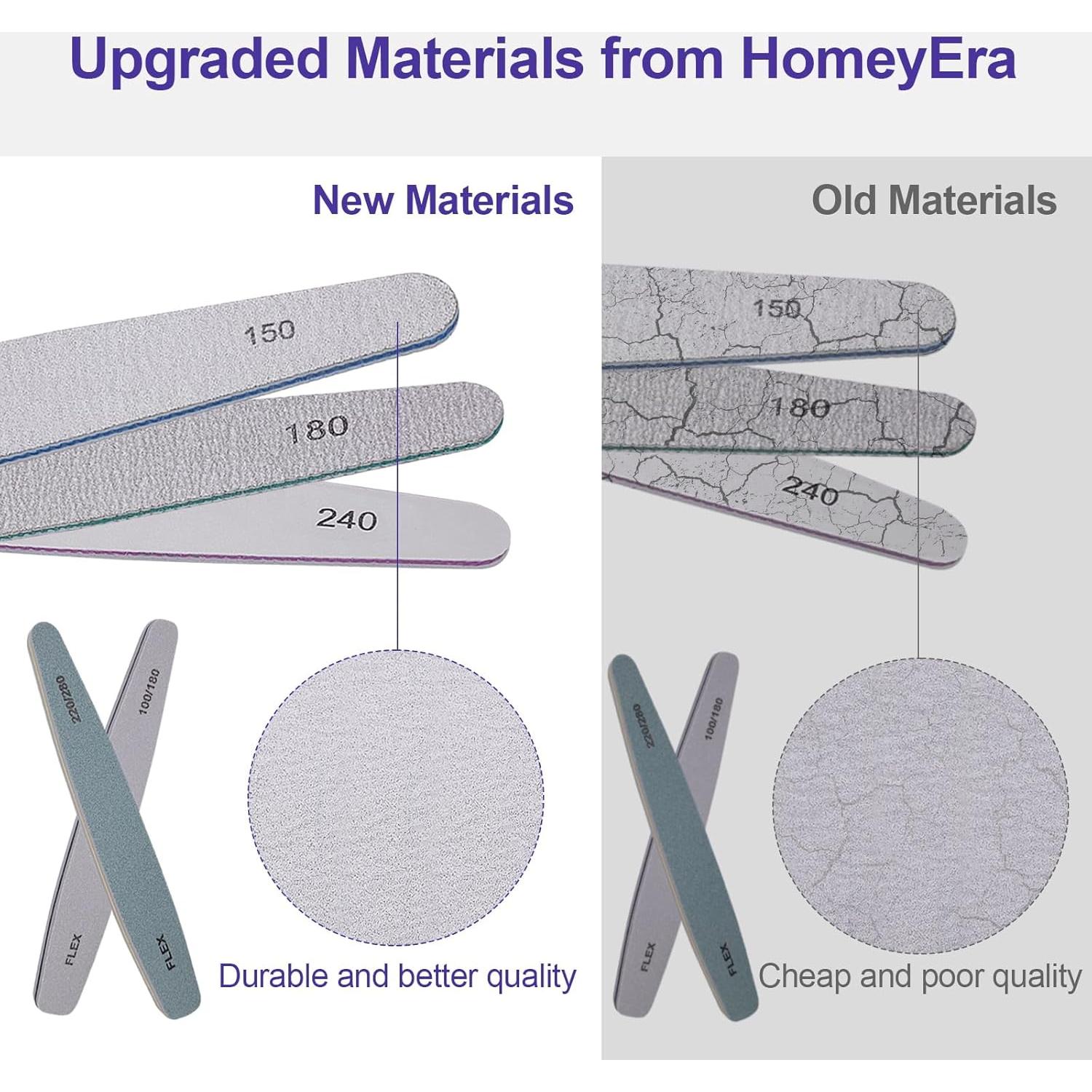 Kit Profesional de Lima y Pulidor de Uñas HomeyEra 6 Piezas