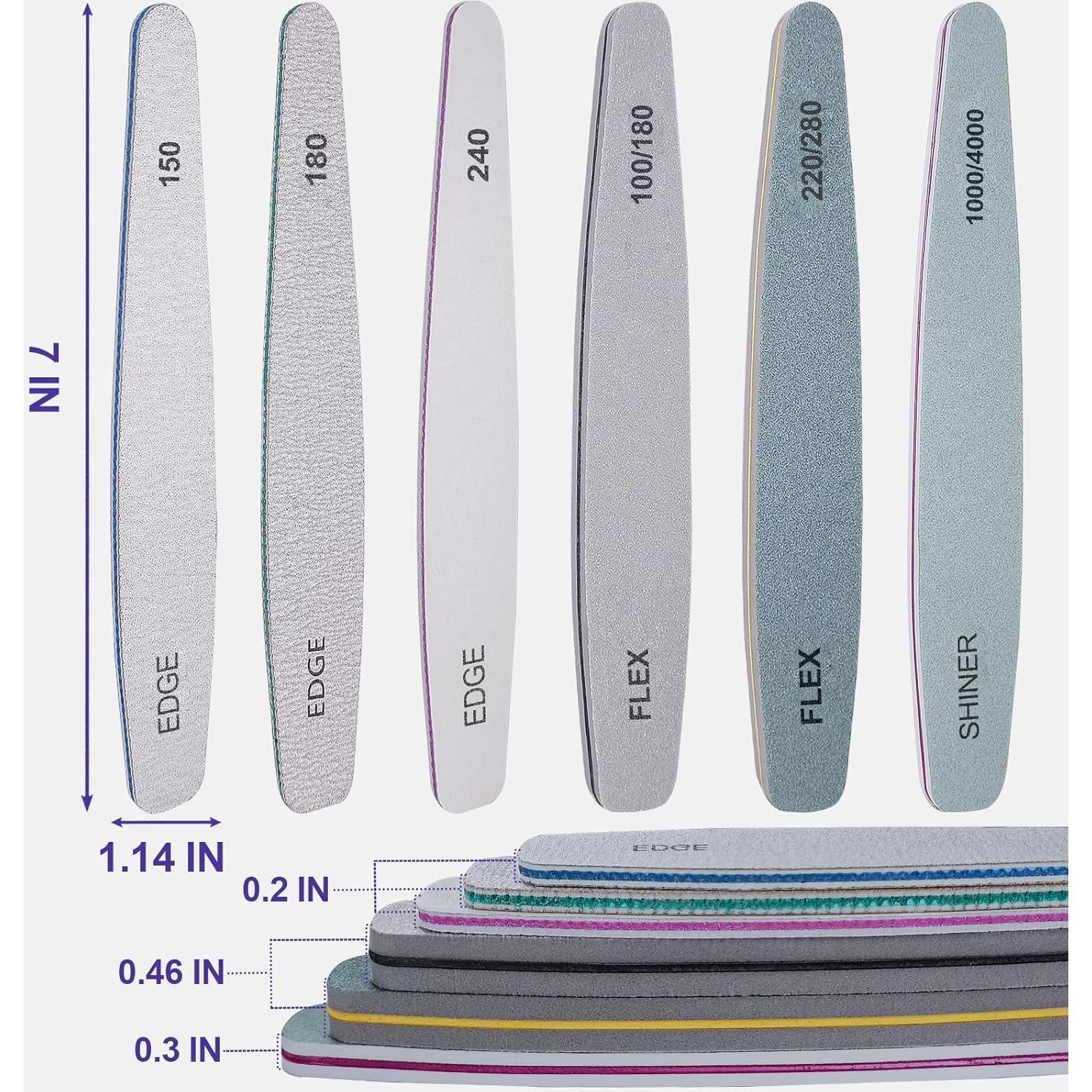 Kit Profesional de Lima y Pulidor de Uñas HomeyEra 6 Piezas
