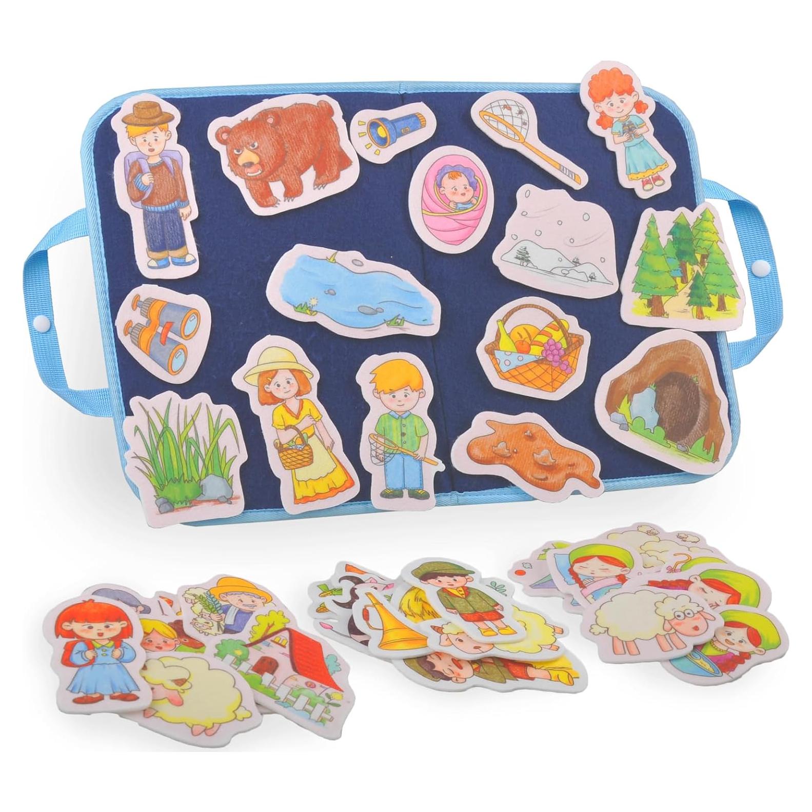 Conjunto de Cuentos de Fieltro CHEFAN 4 Piezas para Niños