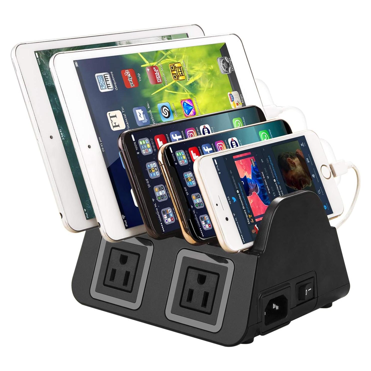 Estación de Carga 5 Puertos USB MTN Electronics Soporte Negro