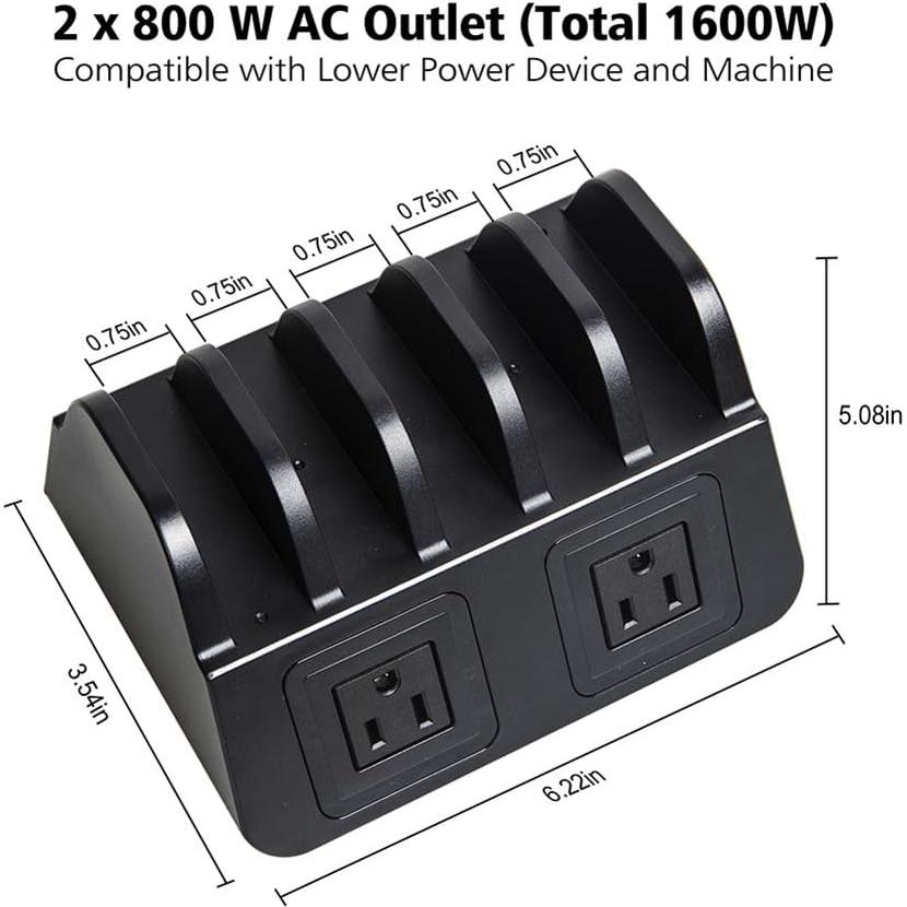 Estación de Carga 5 Puertos USB MTN Electronics Soporte Negro