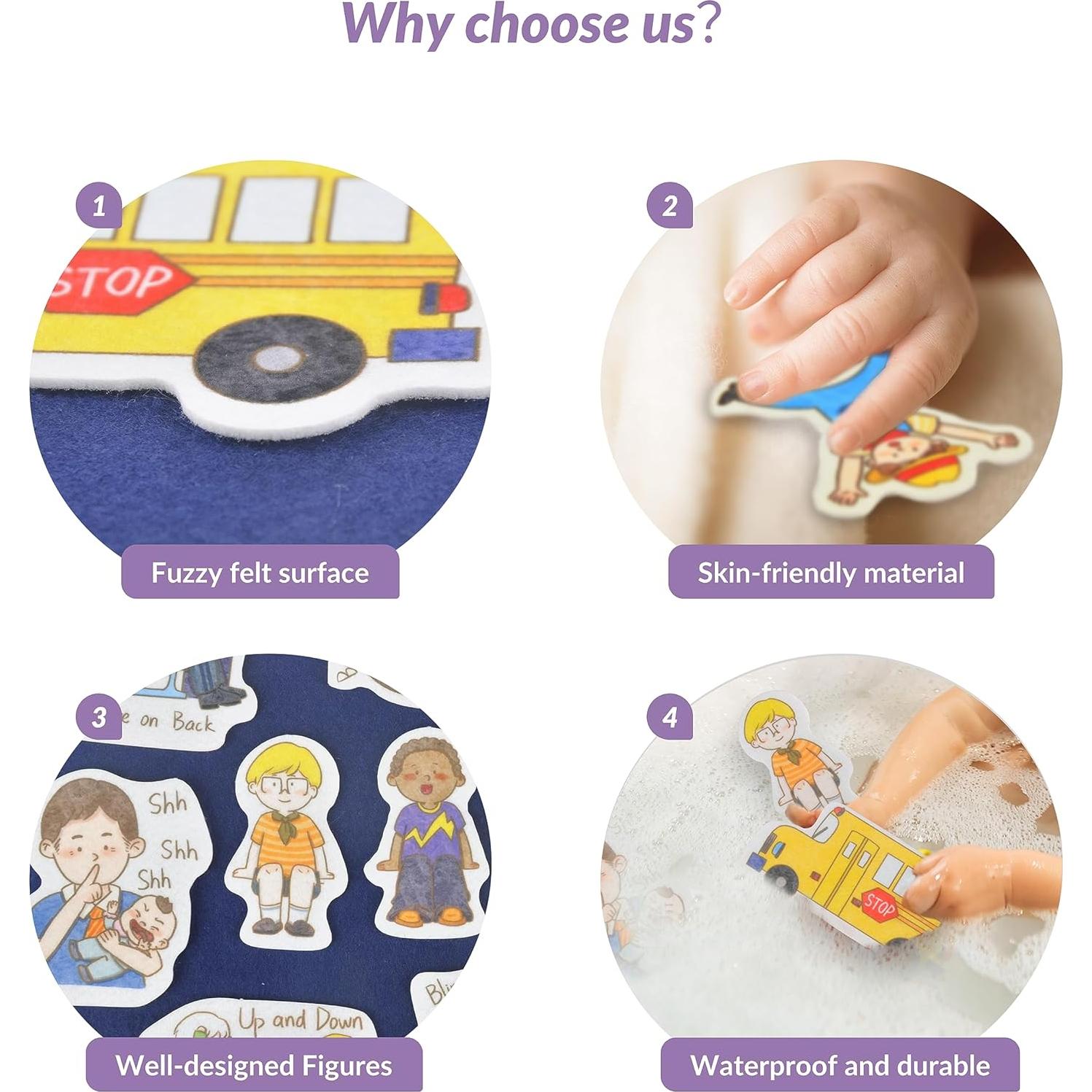 Tablero de Fieltro CHEFAN con Figuras Interactivas 30x22cm