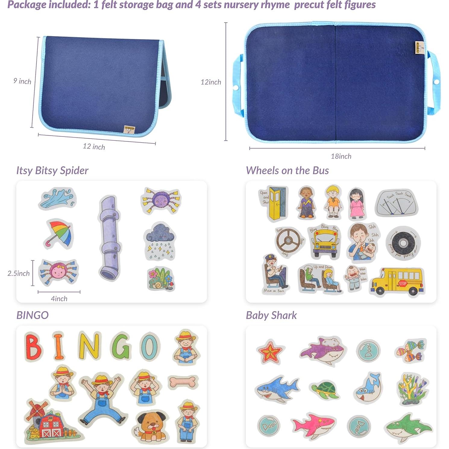 Tablero de Fieltro CHEFAN con Figuras Interactivas 30x22cm