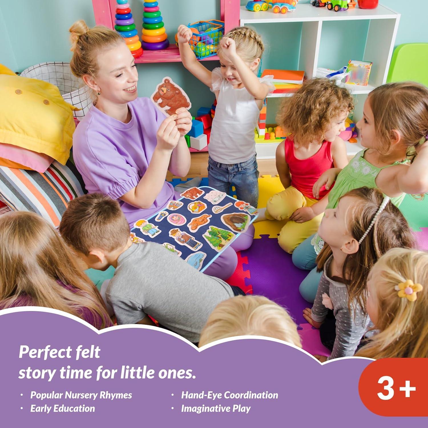 Conjunto de Cuentos de Fieltro CHEFAN 4 Piezas Interactivas