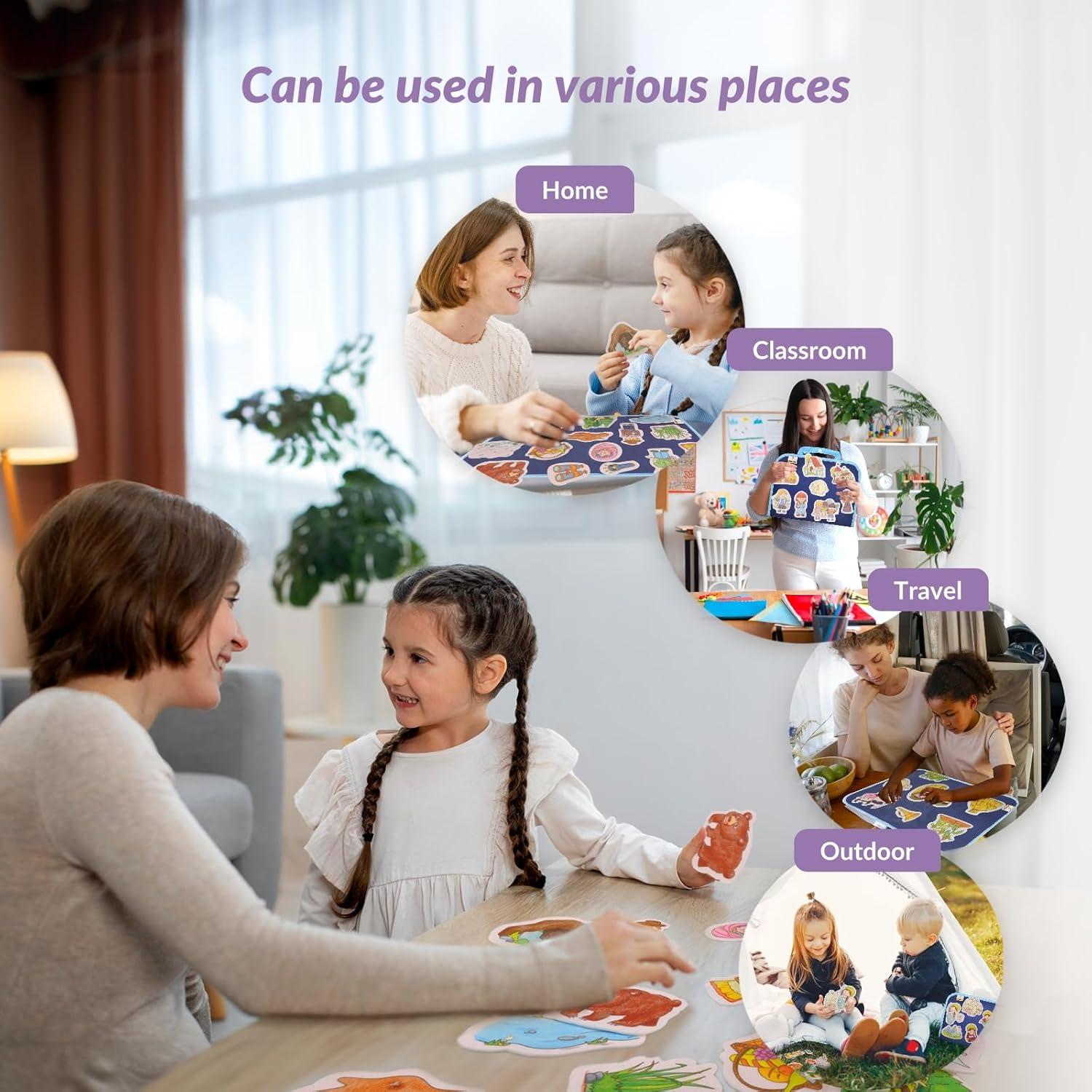 Conjunto de Cuentos de Fieltro CHEFAN 4 Piezas Interactivas