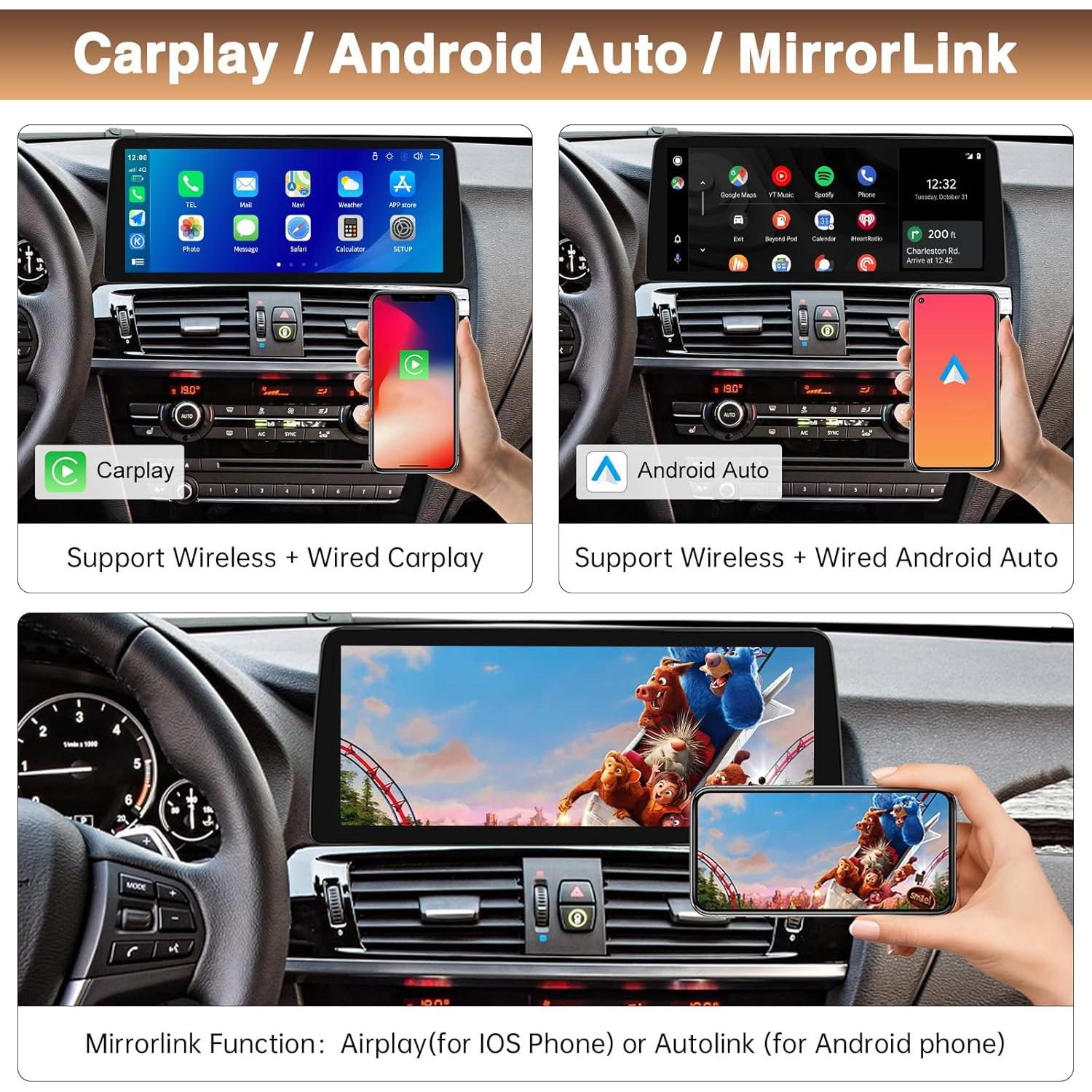 Pantalla Táctil 12.3" LOVEVEH para BMW X3 F25 X4 F26 2014-2016