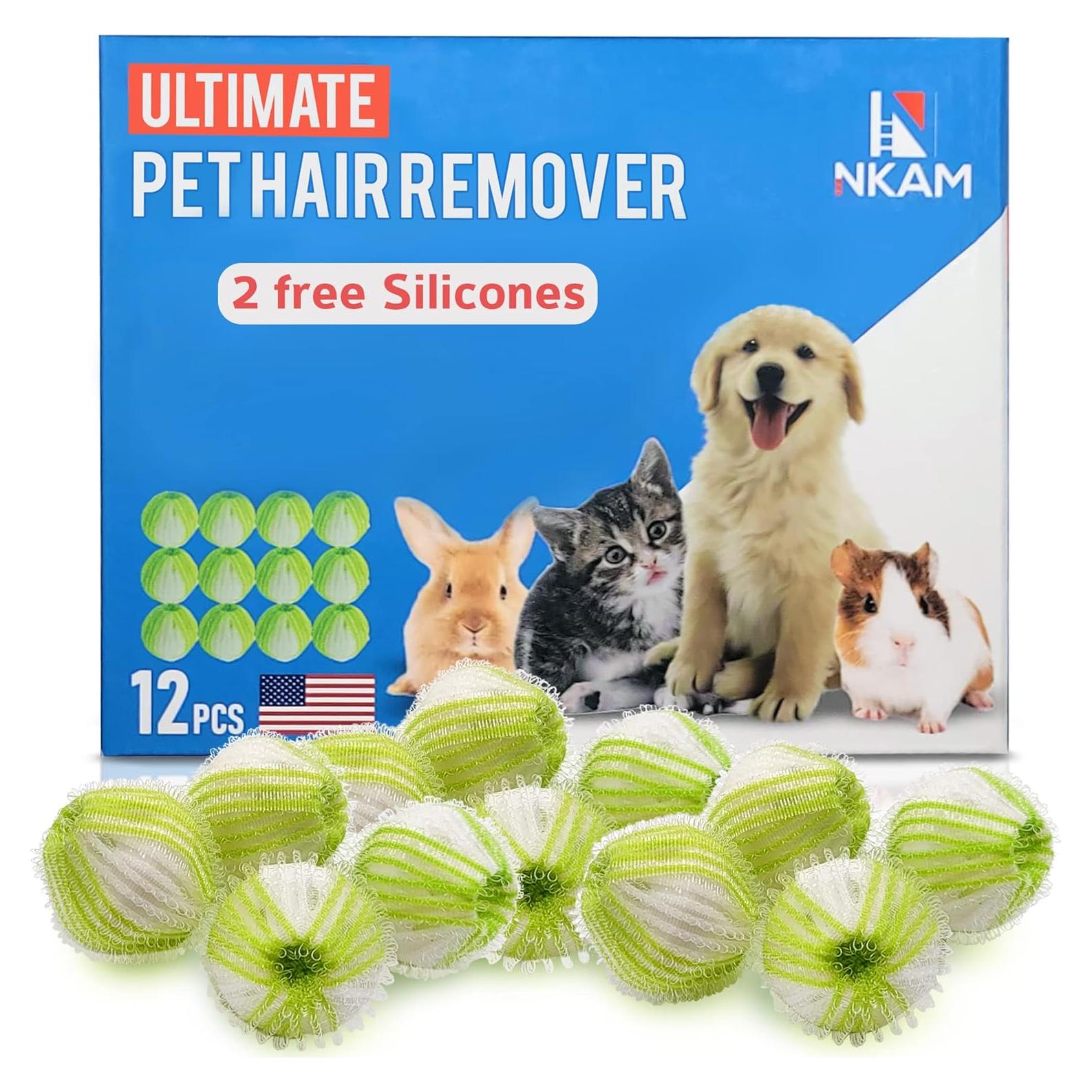 Removedor de Pelo de Mascota NKAM - 12 Bolas Reutilizables