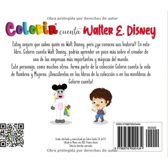 Colorin cuenta Walter E. Disney (Las Minibiografias de Colorin Cuenta) (Spanish Edition)
